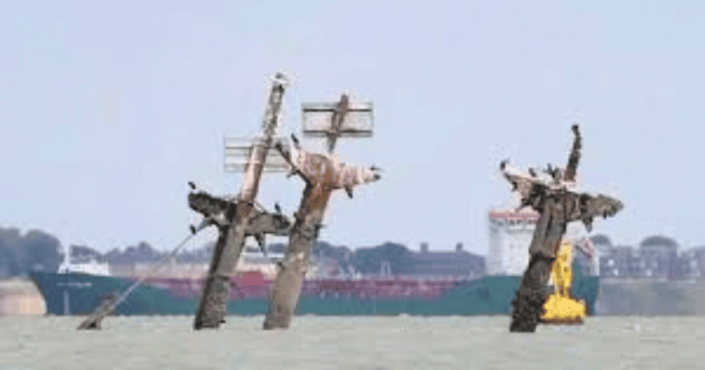 SS Richard Montgomery Masts Removed After 82 Years